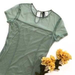 H&M • seafoam green lace mini dress